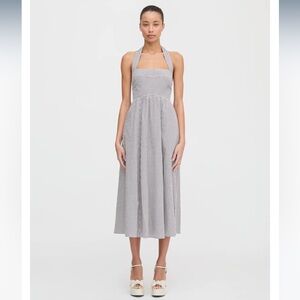 The Fleur Midi Dress in Chocolate Gingham